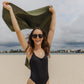 Daintree Green Hemp Beach Towel