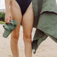Daintree Green Hemp Beach Towel