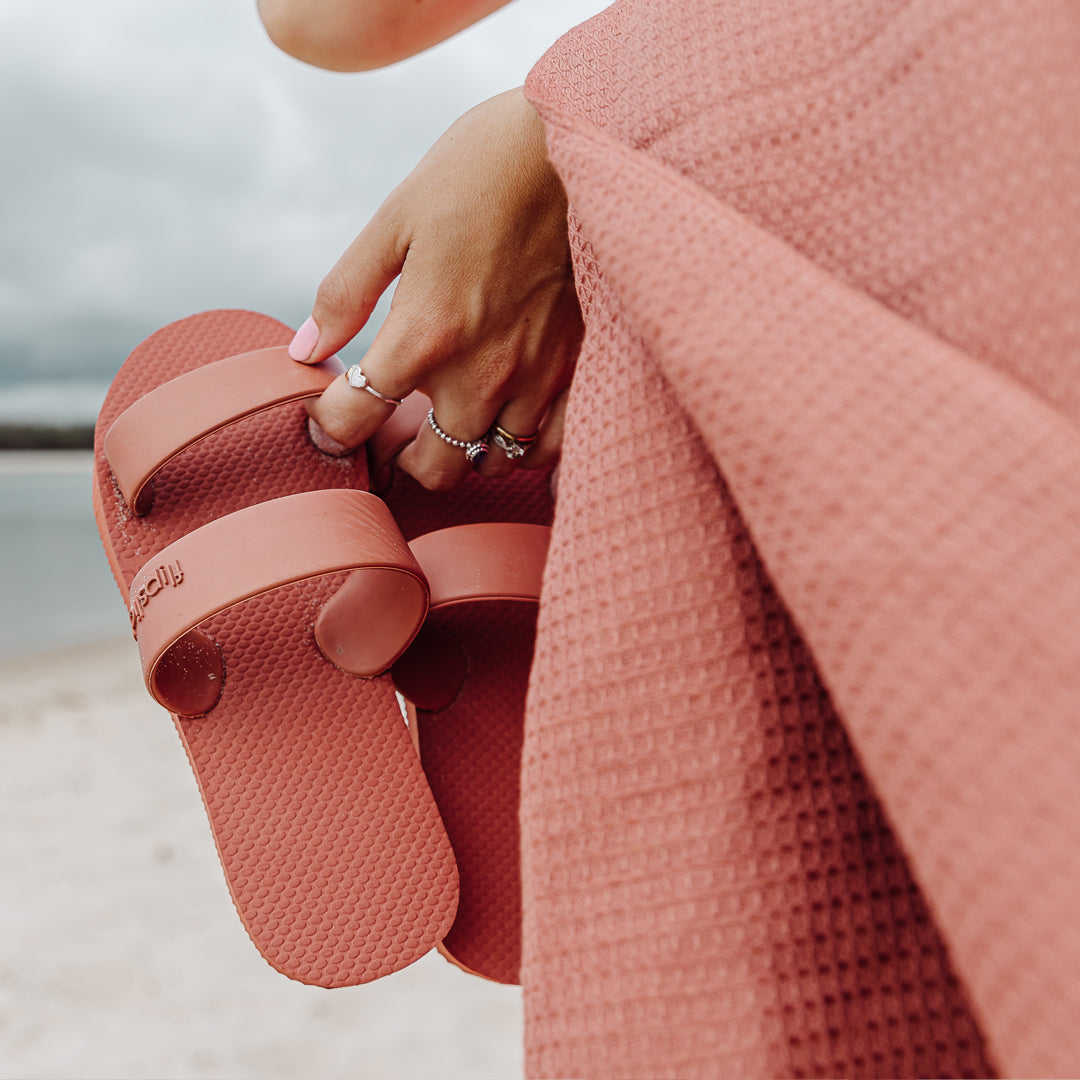 Dusty Rose Hemp Beach Towel